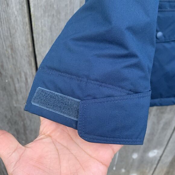 L.L. BEAN Jacket Sz SM Blue Baxter State Parka Goose Down Faux Fur Hood - Picture 8 of 16